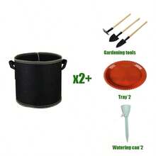 2/3pcs Thickened Breathable Non-Woven Planting Bags | Free [Gardening Tools/Tray/Auto Drip Irrigator] | Create Your Home Garden. Balcony Healing Farm Garden