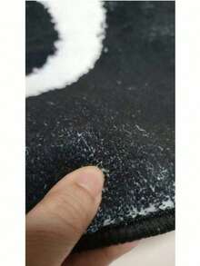 1pc Black Background White Dot Decorative Carpet, Bedroom Decor, Small Rug, Carpet, Home Decor, Living Room Carpet, Living Room Small Rug, Bedroom Carpet, Living Room Home Decor, Outdoor Rug, Washable Carpet - Multicolor - View 5