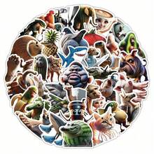 50/100pcsTung Tung Sahur Desktop Decoration Stickers, Italian Brainrot Tralalero Tralala Shark In Sneakers Statue Creative And Interesting Sticker Patterns - Lime Green - View 7