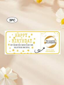 1/3pcs Customized Birthday Scratch Cards, Special Birthday Surprise Scratch Cards, Customizable Text, Suitable For Holiday Party Decor, Home Decor, Daily Use, Can Be Given As Gifts To Family And Friends, A Exquisite Gift, Customized Birthday Gift, Customized Decor - Multicolor - View 22