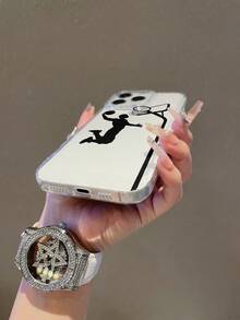 1pc Minimalist Basketball Dunk Graphic Painted Anti-Drop TPU Phone Case Compatible With Apple XS/XS Max/XR/11/12/13/14/14 Plus/15/15 Plus/16/16 Plus/7/8 Plus And Other Models - Multicolor - View 5