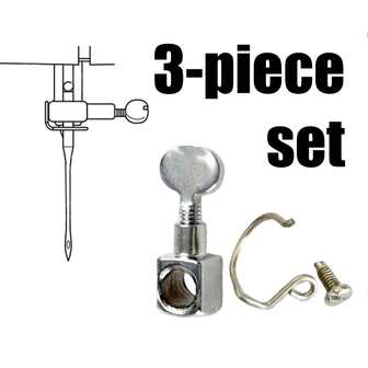 3 pezzi Kit accessori vintage per macchina da cucire (morsetto ago + molla del filo + vite di fissaggio) - Set di parti di ricambio per macchine da cucire a pedale tradizionali, adatto per marchi Butterfly/Feiyou/Bee, confezione di parti di manutenzione per garantire il normale funzionamento della cucitura