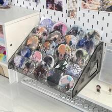 1pc Goods Organizer Rack, Badge Organizer, Multi-Tier Ladder Storage Shelf, Animated Character Badge Display Stand, For Home Decor Room Decor, Dorm Decor, Back To School Supplies. (Badges Are Not Included)