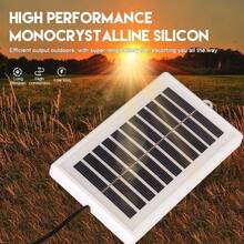 1pc Portable Solar USB Charging Panel - Non-Detachable Photovoltaic Power Bank, Suitable For Phones, Flashlights And Fans | Ideal For Camping, Travel And Emergencies, Portable Charger - Multicolor - View 5