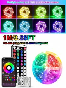 NBBUFF 3ft-100ft Led Strip Lights For Room Decor, With 44-Key Remote And App Control, Change Color In Sync With Music, Timing Setting, Adjustable Brightness, Led Lights For Bedroom, Living Room, Game Rooms, Kitchen,TV Backlight, Holiday Party Decor, Gift Giving