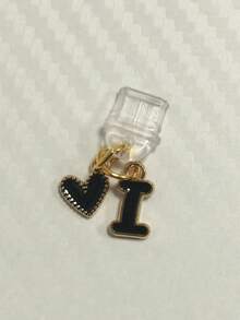 26pcs Heart-Shaped Alphabet Letter Dust Plug Decoration, Dust-Proof Phone Charging Port Cover, Gift For Friends, Christmas Gift