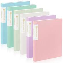 6 Pack Binder With Plastic Sleeves 18-Pocket, Displays 36 Pages, Sooez 8.5x11 Presentation Folders With Clear Sheet Protectors, Art Portfolio Binder For Certificate & Office Project Folder - 6色 - 查看 1