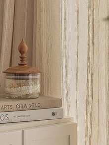 1 件米色条纹亚麻窗帘，系带罗马帘，时尚半透明窗帘，适用于厨房、浴室、小窗户