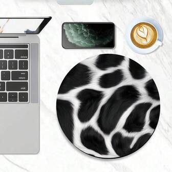 1 st rund musmatta, muggunderlägg, snygg, snabbtorkande, halkfri skrivbordsmuggunderlägg