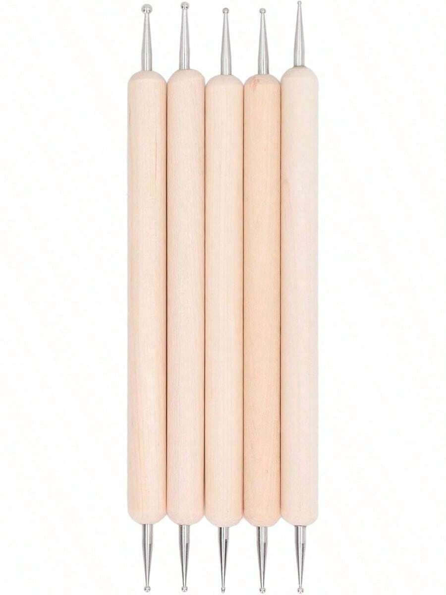 EstiloBolígrafo de Repujado de Bola, Bolígrafo Punteado, Herramientas de Modelado Y Esculpido, 5 Uds., Juego de Punzón de Repujado de Acero Inoxidable, Punta de Bola de Doble Cabeza, Punzón de Repujado paraVersión mejorada - 1 - Ver 1