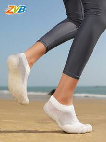 ZVB Couples Water Shoes, Suitable For Barefoot Enthusiasts, Soft-Soled Women's Beach Shoes For Swimming, Diving, Outdoor Quick-Drying Summer Sandals, Fishing Water Shoes, Anti-Slip And Breathable - White - View 2