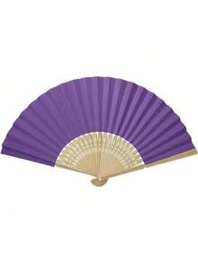 Colorido abanico de papel, abanico de bambú plegable,ventilador de costillas de bambú plegable chino diy ventilador de papel en  decoración de fiesta de ducha de boda - #6 - Ver 6