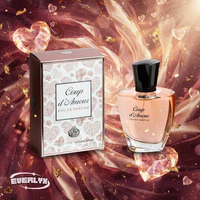 EverlyX Coup D'Amour Eau De Parfum 100 Ml - A Feminine Perfume With Sweet, Fruity Notes And Hints Of Vanilla And Musk - A Romantic And Delicate Scent That Expresses Love And Elegance - Perfect For Women Seeking A Touch Of Everyday Sophistication - ✅ Shipping To Spain In 24/48 Hours