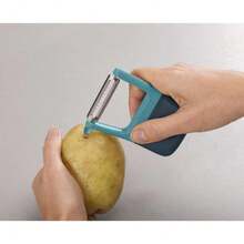 Duo Pelador de juliana de fácil agarre, pelador de cocina de verduras y removedor de ojos de patata, ópalo oscuro,37569876 - Amarillo - Ver 6