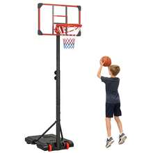 SPORTNOW Canasta de Baloncesto para Exterior, Altura Ajustable 178-208 cm, Canasta de Baloncesto Portátil con Tablero Irrompible, Ruedas y Base Rellenable con Ranura, para Adolescentes y Adultos - Multicolor - Ver 2