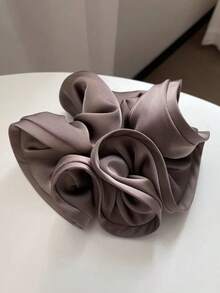 1 chiếc dây buộc tóc kiểu cổ điển bằng lụa satin giả, chất liệu cao cấp thân thiện với da, viền xếp ly, phụ kiện tóc thanh lịch, dây buộc tóc kiểu scrunchy. - Nhiều màu - Xem 11