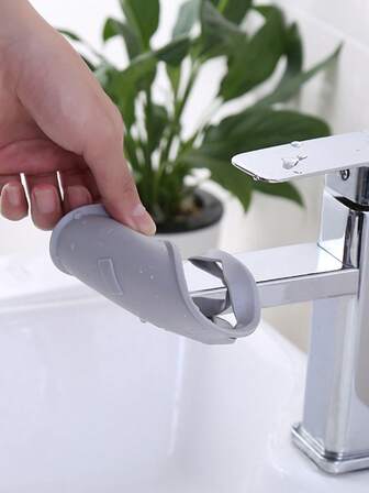 Kranförlängare Stänksäkert Munstycke, Vattenbesparande Filterblandare för Badrum, Silikonförlängning för Kökshandfat