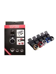 Lente de 3 en 1 para teléfonos inteligentes, lente de efectos especiales con aumento, ojo de pez, gran angular y macro, 5 colores aleatorios - Multicolor - Ver 9