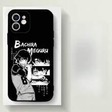 Blue Lock Anime Phone Case For  14/15 Pro/Pro Max - Shockproof Protective Cover With Seishiro Nagi/Alexis Ness Manga Panel Print, Black & White Accessory For Blue Lock Fans - Multicolor - Ver 9