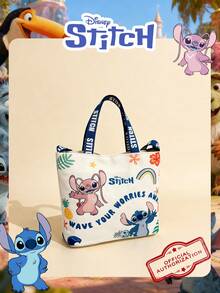 Disney 1个官方授权的《星际宝贝》印花手提袋，女士可爱卡通手提包，日常休闲帆布单肩包，方便携带——适合女性/女孩/学生，是购物、外出活动的理想之选。 - 彩色 - 查看 13