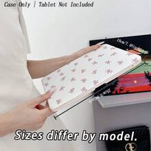 1pc Pale Pink Bow Pattern Tablet Protective Case - Minimalist & Sweet Design, Foldable Stand, Shock-Proof Protection, With Pencil Slot, Suitable For IPad 10.9/10.2/Air 5th Gen/Pro 11/10th Gen/9.7/Air 2/IPad (7th Gen)/IPad (8th Gen)/IPad Air 4/5/IPad Pro 11/IPad 10th Gen 10.9" 2022 Smart Cover/IPad Air 13 (M3 2025)/IPad Air 11 (M3 2025)
