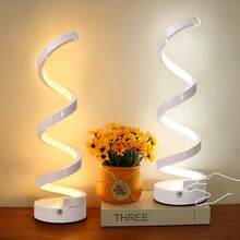Classic Retro Touch Sensor Spiral Desk Lamp - 3 Color Temperatures LED Bulb, USB-C Port, Modern Minimalist Design, Suitable For Bedroom, Study, Living Room, Ideal Valentine's Day Gift - Multicolor - View 6