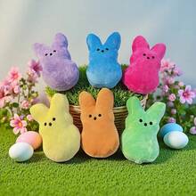 1个复活节礼物 复活节兔子毛绒娃娃 柔软填充兔子玩偶 毛绒兔子摆件 安慰伴侣玩偶 复活节派对装饰 生日礼物 - 彩色 - 查看 12