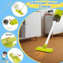 Pretend House Cleaning Vehicle Toy Set | With Vacuum Cleaner And Multi-Functional Cleaning Tools, Durable ABS Material, Realistic Cleaning Set Including Mop, Broom, Dustpan, Bucket, Suitable For Boys And Girls Aged 3-6, Educational Learning Toys - Red - View 6