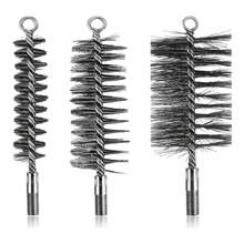 Chimney Brush Cleaning Brush 30/50/80 Mm Steel Wire Fireplace Flue Pipe Rust Deburring Dryer Vent Cleaner Brush Head Kit - 3pcs - 查看 3