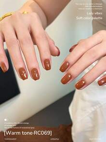 XEIJAYI 1瓶15毫升持久亮泽指甲油凝胶 - 高饱和度光泽，持久耐用，适合美甲沙龙DIY，女士美甲礼品 - 駝色 - 查看 5