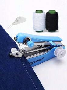 Portable Mini Sewing Machine, Handheld Manual Simple Sewing, Household Portable Tailor Machine, Small Sewing Machine, Micro Manual Sewing Machine, One-Piece Quick Sewing, Portable Sewing Machine, Multi-Functional Creative Sewing Machine - Sewing Machine Accessories Color Random - Multicolor - View 2