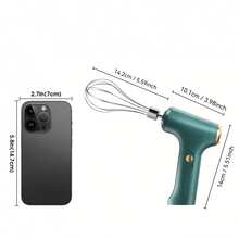 Cordless Electric Hand Mixer, Cream Beater, Cake Baking Whisk, Ice Cream Blender, Hand Held Mixer, Portable Stand Mixer - Recommended As Christmas And Thanksgiving Gifts, Suitable For Home/Kitchen, Thanksgiving Gift, Holiday Gift - Multicolor - View 3