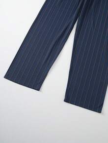 4pcs Men's Summer Lightweight Pajama Set, Short Sleeve Top And Long Pants