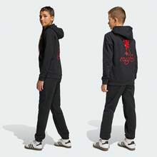 Adidas Teen Boy Manchester United Football Club Knit Pants - Black - View 6