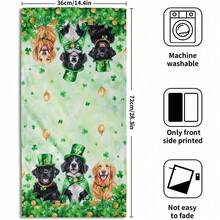 Black White Polka Dot Towels Set Of 2, Boho Polka Dot Hand Towels For Bathroom 14"X28" Vintage Doodle Towels Soft Absorbent Bathroom Hand Towel For Face, Gym, Spa, Kitchen - 聖派翠克犬 - 查看 2