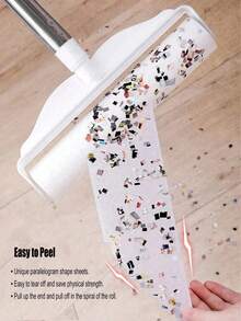 9.45 Inch/7.48 Inch Diagonal Design Lint Roller, Pet Hair Remover Roller, Carpet Dust Cleaner Roller - White - View 7