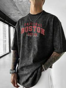 Simple Studio | Men's Vintage Minimalist Washed Short Sleeve T-Shirt | Suitable For Summer Wear | Comfortable & Breathable | Style - Black - View 2