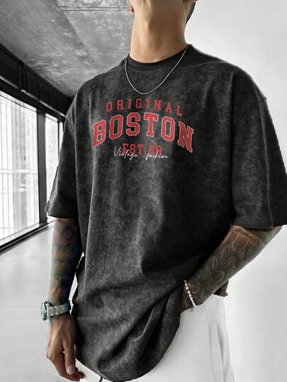 Simple Studio | Men's Vintage Minimalist Washed Short Sleeve T-Shirt | Suitable For Summer Wear | Comfortable & Breathable | Style