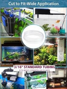 3/16 Inch Aquarium Air Tubing, Standard Aquarium Air Hose, Suitable For Fish Tank, Flexible Tubing, Pure PVC Material, White Soft Tube, 4*6mm, 1m/3 Meters/5m/10m/20m - White - View 5