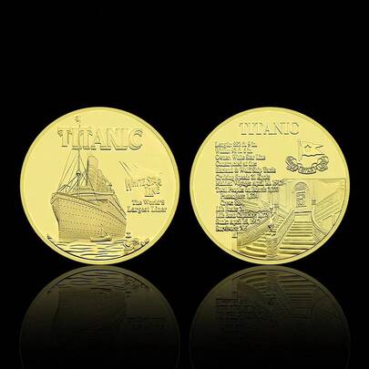 1912 British Commemorative Coin Metal Plated Gold And Silver Medal Challenge Coin Collection Holiday Gift