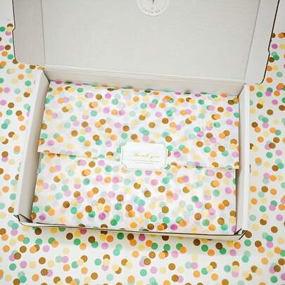 10/30/60 ark färgat prickigt presentpapper, 50 cm x 35 cm - Perfekt för påsk, bröllop, alla hjärtans dag, helgdagar, födelsedagar, buketter och skoinslagning, presentpåsfyllning och presentinslagningstillbehör.