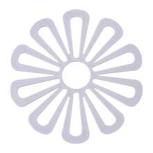 1入組桌面隔熱墊,厚型矽膠挖空梅花形隔熱鍋墊,彩色防滑杯墊,餐具墊,適用於家居