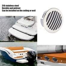 3.5-Inch Polished, Clip-On Decorative 316 Stainless Steel Air Vent Grille For RVs, Yachts, And Boats; Air Intake/Exhaust Vent Cover; Weather-Resistant Vent Cover (81932SS-HP)