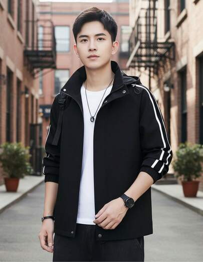 TendenciaSudadera Hombre Con Capucha De Cremallera Jogging FitnessCalidad premium