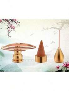 EstiloSoporte de Incienso de Cobre, Soporte para Conos de Incienso, Soporte para Varillas de Incienso, 3 Estilos, Incense Holder, Pequeño, 1Versión mejorada - 1 - Ver 7