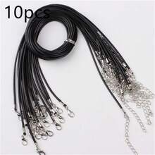 10条/包 韩国蜡绳项链，45厘米，带龙虾扣，简约百搭彩色蜡线项链/手链配件，DIY首饰制作材料