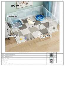 Indoor Dog Fence For Small Dogs, Puppies, Rabbits, Pets, Foldable Isolation Gate, Puppy Playpen - Multicolor - View 19