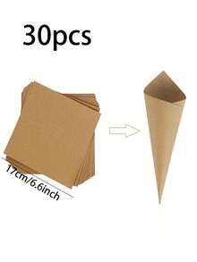 30-Hole Cone-Shaped Tray, White & Kraft Paper Confetti Cone Stand, Ideal For Wedding/Birthday/Holiday Party Petal Decor, Valentine's Day Gift Decoration, Confetti Cone Design, Wedding Reception, Home Decor, Graduation Ceremony, Valentine's Day Gift - Khaki - View 14