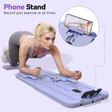 2026 New Pilates Board - Pilates Reformer Set, Multi-Purpose Foldable Pilates Reformer Board For Home, 5 In 1 Pilates Sliding Board - 紫色 - 查看 5