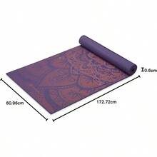 Tapete de yoga Premium de 6 mm con impresion extra gruesa antideslizante para ejercicio y fitn para todo tipo de yoga pilates y entrenamientos en el suelo 68 pulgadas de largo x 24 pulgadas de ancho x 6 mm de grosor - Rosaateniense - Ver 6